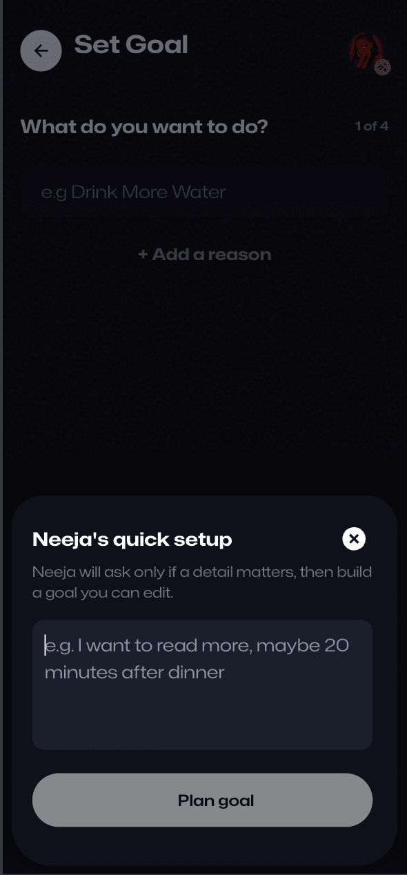 Neeja’s quick setup